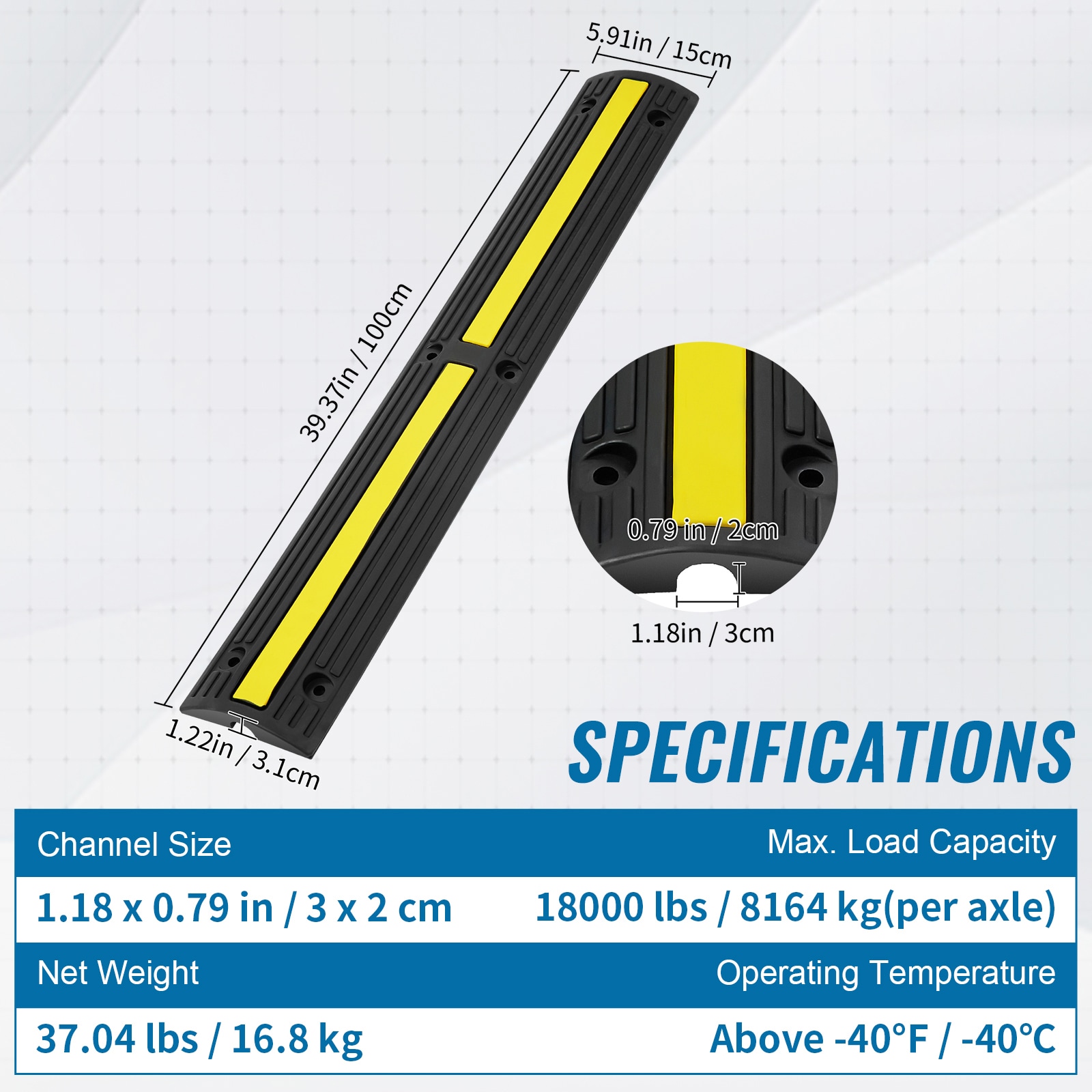 Heavy Duty Cable Protector Ramp For Floor 4 Pack_voghion.com